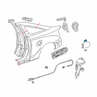 OEM Toyota Fuel Door Spring Diagram - 77360-48010