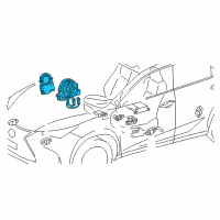 OEM Lexus NX200t Spiral Cable Sub-Assembly With Sensor Diagram - 84307-78010