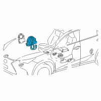 OEM Lexus NX200t Spiral Cable Sub-Assembly Diagram - 84308-53020
