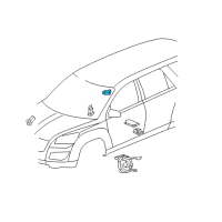 OEM Cadillac Side Sensor Diagram - 13502577