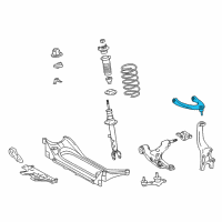 OEM Lexus IS350 Front Suspension Upper Control Arm Assembly Left Diagram - 48630-39115