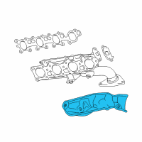 OEM Lexus INSULATOR, Exhaust Manifold Heat Diagram - 17167-38140