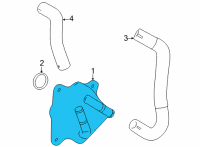 OEM Lexus Cooler Assy, Oil Diagram - 15710-25010