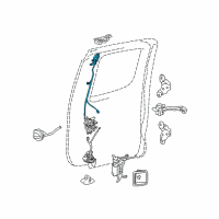 OEM 2015 Toyota Tacoma Lock Assembly Diagram - 69350-04010