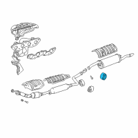 OEM Toyota Tacoma Muffler & Pipe Hanger Diagram - 17565-74280