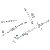 OEM Toyota Outer Tie Rod Castle Nut Diagram - SU003-00047