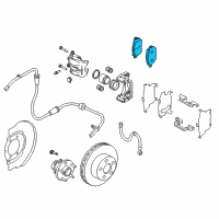 OEM Nissan 350Z Front Brake Pads Kit Diagram - D1060-1NC0C