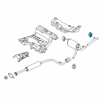 OEM Ford Focus Rear Muffler Insulator Diagram - CV6Z-5A262-A