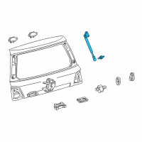OEM Lexus LX570 Back Door Stay Assembly, Right Diagram - 68950-69095