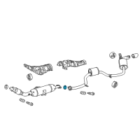 OEM Toyota Tailpipe Gasket Diagram - 17451-0D132
