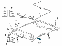 OEM GMC Dome Lamp Assembly Diagram - 84281473