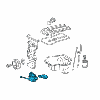 OEM Lexus Pump Assembly, Oil W/STR Diagram - 15100-0H010