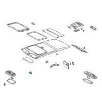 OEM Toyota 4Runner Visor Holder Diagram - 74348-22020-E1