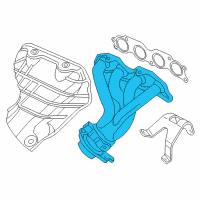 OEM Honda Civic Manifold, Exhuast Diagram - 18100-PND-010