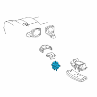 OEM Lexus Insulator, Engine Mounting, Front Diagram - 12361-46190