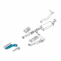 OEM Nissan Exhaust Manifold With Catalytic Converter Passenger Side Diagram - 14002-ZT01D
