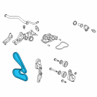 OEM Acura Belt, Power Steering Pump (Mitsuboshi) Diagram - 56992-RV0-A05