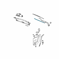 OEM Chevrolet Wiper Blade Refill Diagram - 22703502