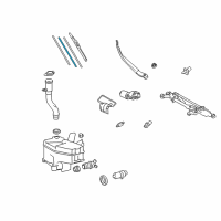OEM Toyota Blade Assembly Refill Diagram - 85214-06140