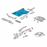 OEM Honda Panel Set, RR. Floor Diagram - 04655-TLA-A00ZZ