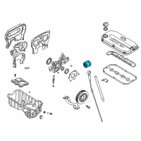 OEM Kia Sephia Filter Assembly-Engine Oil Diagram - 2630002503