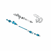 OEM Honda Driveshaft Assembly, Driver Side Diagram - 44306-SHJ-L01