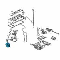 OEM Honda Pulley, Crankshaft Diagram - 13810-PCX-003