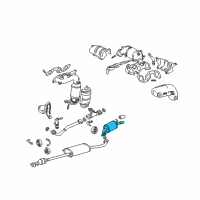 OEM Lexus Exhaust Tail Pipe Assembly Diagram - 17430-20100