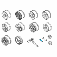 OEM Ford Explorer Wheel Lock Kit Valve Stem Diagram - F42Z-1700-A