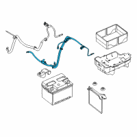 OEM Ford Positive Cable Diagram - 9T1Z-14300-B