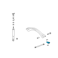 OEM Toyota Torsion Bar Anchor End Diagram - 48108-60010