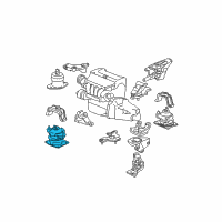 OEM Honda Rubber Assy., FR. Engine Mounting (AT) Diagram - 50830-SDA-A04