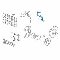 OEM Honda Hose Set, Right Front Brake Diagram - 01464-TZ5-A01