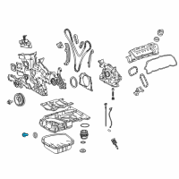 OEM Toyota Baffle Plate Drain Plug Diagram - 90341-12012