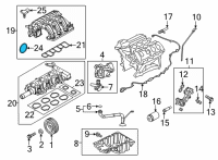 OEM Ford Intake Manifold O-Ring Diagram - AT4Z-9E936-A