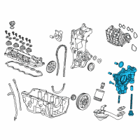 OEM Honda Civic Pump Assembly, Oil Diagram - 15100-RB0-003
