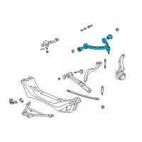 OEM Lexus GS300 Front Suspension Upper Arm Assembly Left Diagram - 48630-39055