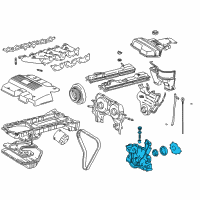 OEM Lexus Pump Assembly, Oil Diagram - 15100-46091