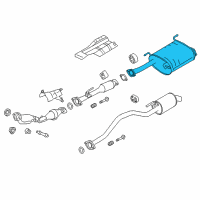 OEM Nissan Exhaust, Main Muffler Assembly Diagram - 20100-3LM0A