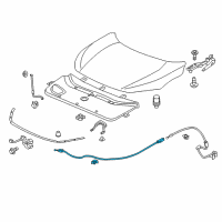 OEM 2021 Honda Civic Wire Assembly, Front Hood Diagram - 74131-TET-H01
