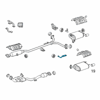 OEM Lexus Bracket, Exhaust Pipe Diagram - 17573-36030