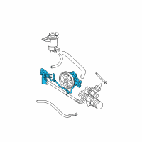 OEM Mercury Power Steering Pump Diagram - 8W7Z-3A674-BRM