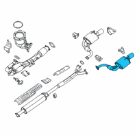 OEM Nissan Maxima Exhaust, Main Muffler Assembly Diagram - 20110-9DJ1B