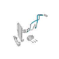 OEM Jeep Wrangler Line-A/C Suction And Liquid Diagram - 55056587AC