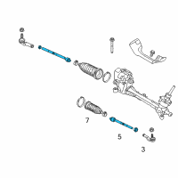 OEM Ford Escape Inner Tie Rod Diagram - AV6Z-3280-E