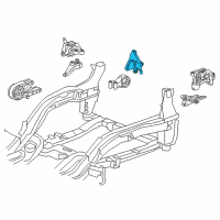 OEM Chevrolet Cruze Transmission Mount Bracket Diagram - 13248662