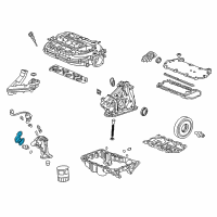 OEM Acura Filter Assembly, Spool Valve Diagram - 15825-P8A-A01