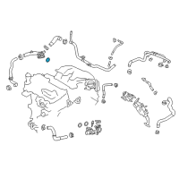 OEM Lexus RC350 Gasket, Water Inlet Diagram - 16326-31050
