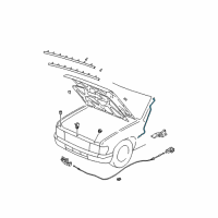 OEM Nissan Pathfinder Rod-Hood Support Diagram - 65771-2W10B
