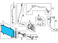 OEM Acura Condenser Assembly Diagram - 80100-TYA-A11